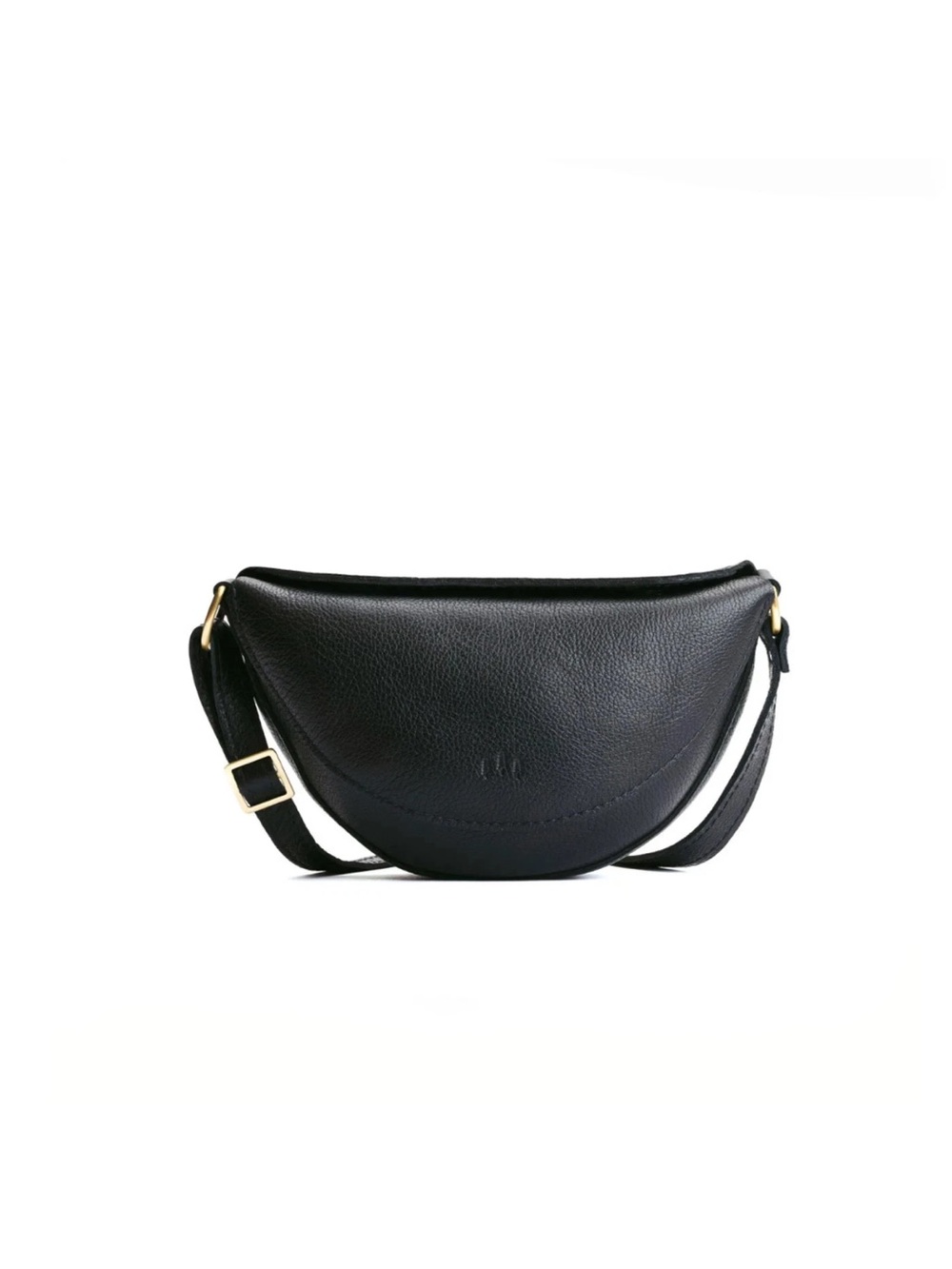 Portland Leather Black Crescent Leather Crossbody Bag - Small - like new